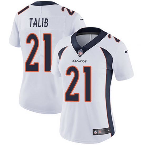 Nike Broncos #21 Aqib Talib White Womens Stitched NFL Vapor Untouchable Limited Jersey Nike Broncos #21 Aqib Talib White Womens Stitched NFL Vapor Untouchable Limited Jersey