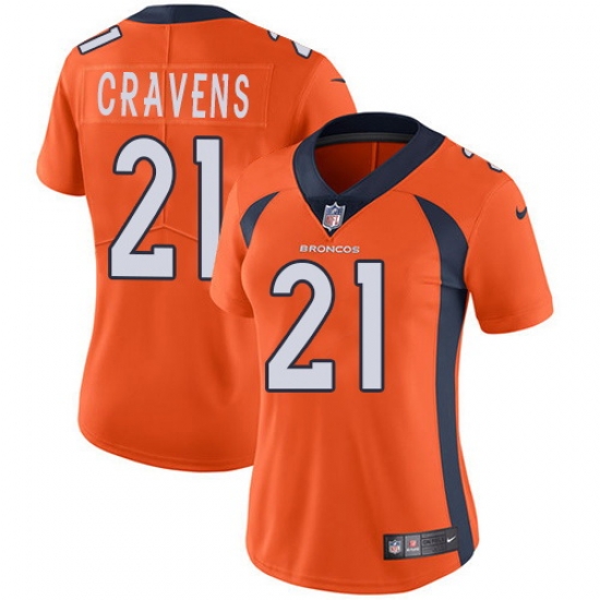 Nike Broncos #21 Su a Cravens Orange Team Color Womens Stitched NFL Vapor Untouchable Limited Jersey Nike Broncos #21 Su a Cravens Orange Team Color Womens Stitched NFL Vapor Untouchable Limited Jersey