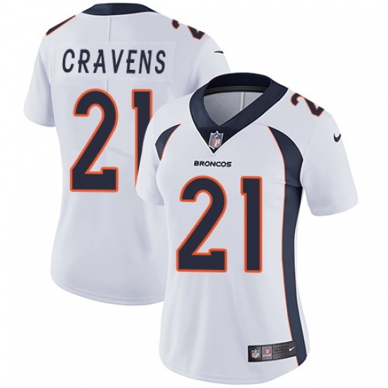 Nike Broncos #21 Su a Cravens White Womens Stitched NFL Vapor Untouchable Limited Jersey Nike Broncos #21 Su a Cravens White Womens Stitched NFL Vapor Untouchable Limited Jersey
