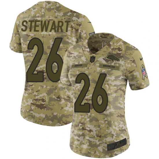 Nike Broncos #26 Darian Stewart Camo Women Stitched NFL Limited 2018 Salute to Service Jersey Nike Broncos #26 Darian Stewart Camo Women Stitched NFL Limited 2018 Salute to Service Jersey