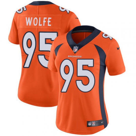 Nike Broncos #95 Derek Wolfe Orange Team Color Womens Stitched NFL Vapor Untouchable Limited Jersey Nike Broncos #95 Derek Wolfe Orange Team Color Womens Stitched NFL Vapor Untouchable Limited Jersey