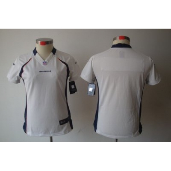 Nike Women Denver Broncos Blank White Color(Women Limited Jerseys) Nike Women Denver Broncos Blank White Color(Women Limited Jerseys)