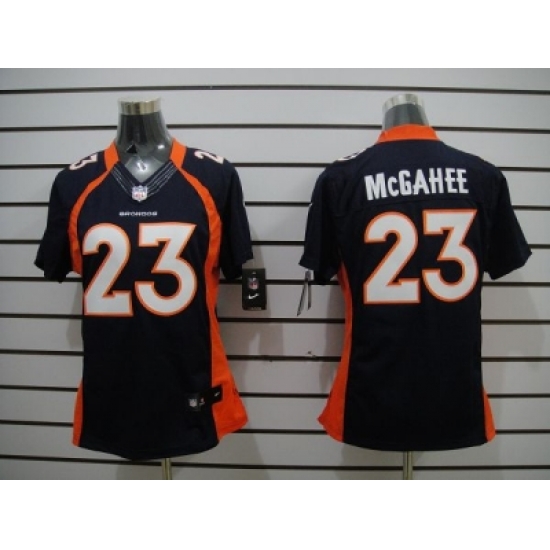 Nike Women NFL Denver Broncos #23 Willis McGahee Blue Jerseys Nike Women NFL Denver Broncos #23 Willis McGahee Blue Jerseys