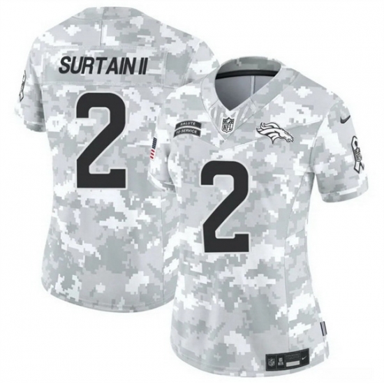 Women Denver Broncos 2 Patrick Surtain II 2024 F U S E Arctic Camo Salute To Service Limited Stitched Jersey Women Denver Broncos 2 Patrick Surtain II 2024 F U S E Arctic Camo Salute To Service Limited Stitched Jersey