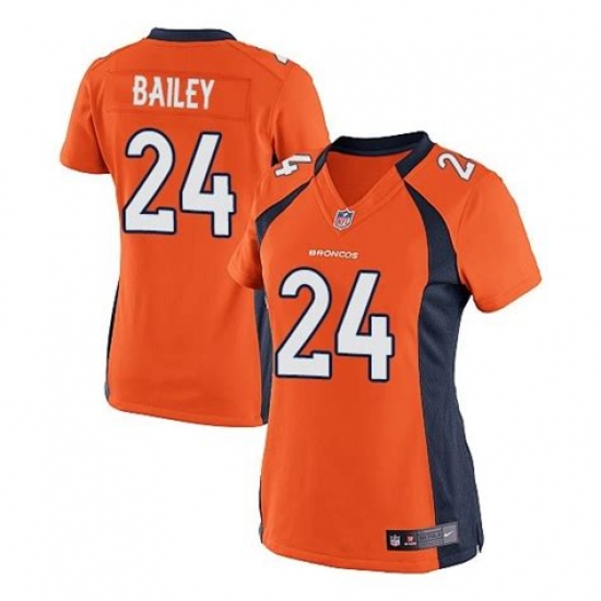 Women Nike Broncos #24 Champ Bailey Orange Jersey Women Nike Broncos #24 Champ Bailey Orange Jersey