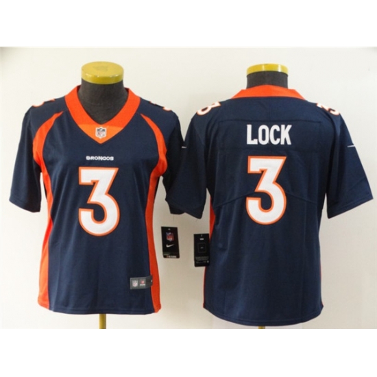 Women Nike Broncos 3 Drew Lock Navy Women Vapor Untouchable Limited Jersey Women Nike Broncos 3 Drew Lock Navy Women Vapor Untouchable Limited Jersey