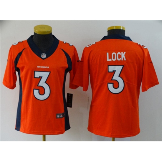 Women Nike Broncos 3 Drew Lock Orange Women Vapor Untouchable Limited Jersey Women Nike Broncos 3 Drew Lock Orange Women Vapor Untouchable Limited Jersey