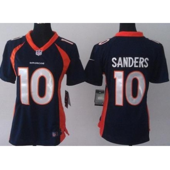Women Nike Denver Broncos 10 Emmanuel Sanders Blue NFL Jerseys Women Nike Denver Broncos 10 Emmanuel Sanders Blue NFL Jerseys
