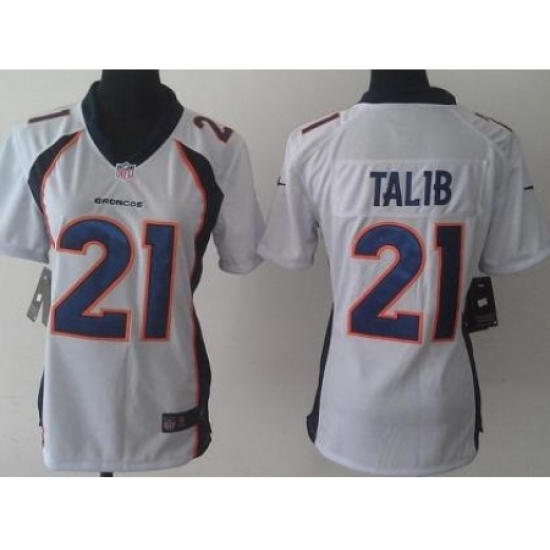 Women Nike Denver Broncos 21 Aqib Talib White NFL Jerseys Women Nike Denver Broncos 21 Aqib Talib White NFL Jerseys