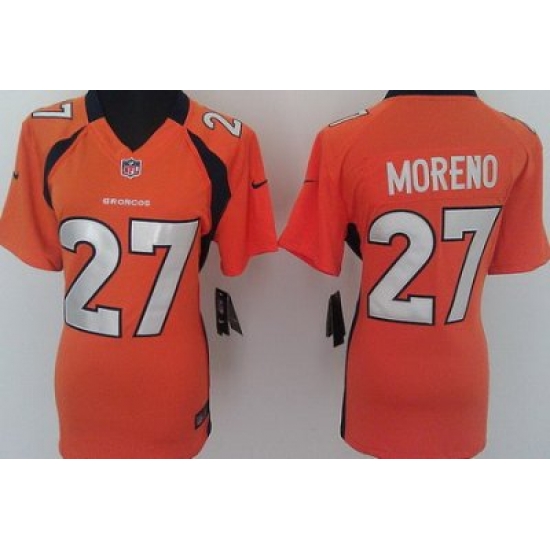 Women Nike Denver Broncos 27# Knowshon Moreno Orange Nike NFL Jerseys Women Nike Denver Broncos 27# Knowshon Moreno Orange Nike NFL Jerseys