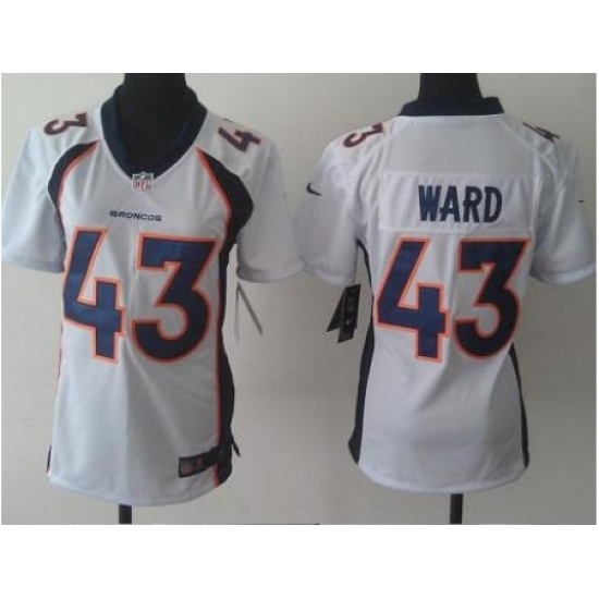 Women Nike Denver Broncos #43 T.J. Ward White NFL Jerseys Women Nike Denver Broncos #43 T.J. Ward White NFL Jerseys