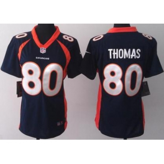 Women Nike Denver Broncos 80 Julius Thomas Blue Jerseys 2013 Women Nike Denver Broncos 80 Julius Thomas Blue Jerseys 2013