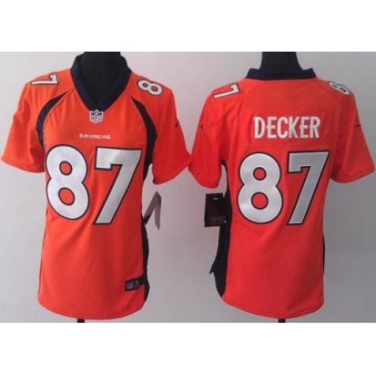 Women Nike Denver Broncos 87 Eric Decker Orange Jerseys 2013 Women Nike Denver Broncos 87 Eric Decker Orange Jerseys 2013