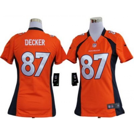 Women Nike Denver Broncos 87# Eric Decker Orange Nike NFL Jerseys Women Nike Denver Broncos 87# Eric Decker Orange Nike NFL Jerseys