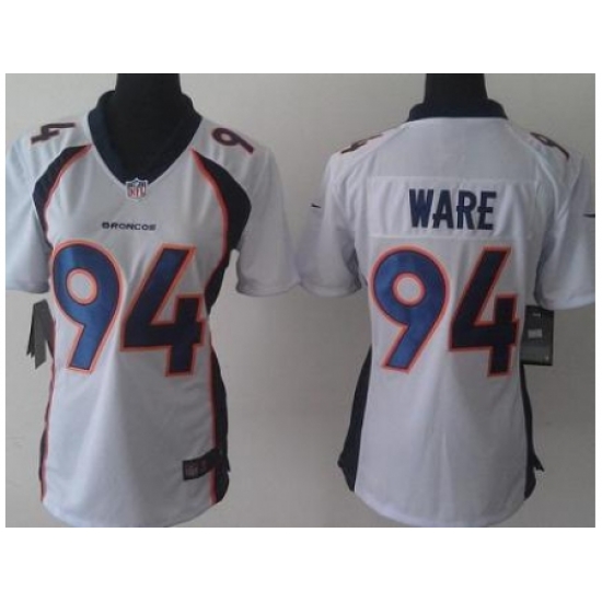 Women Nike Denver Broncos 94 DeMarcus Ware White NFL Jerseys Women Nike Denver Broncos 94 DeMarcus Ware White NFL Jerseys