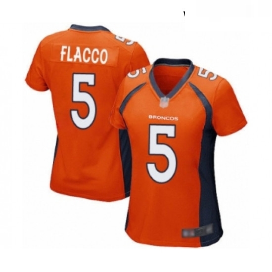 Womens Denver Broncos 5 Joe Flacco Game Orange Team Color Football Jersey Womens Denver Broncos 5 Joe Flacco Game Orange Team Color Football Jersey