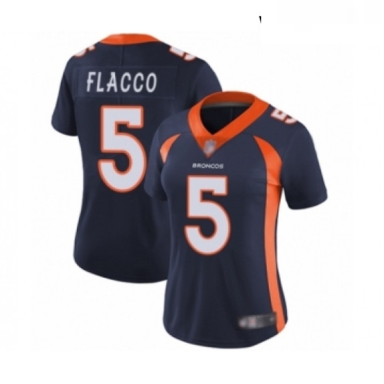 Womens Denver Broncos 5 Joe Flacco Navy Blue Alternate Vapor Untouchable Limited Player Football Jersey Womens Denver Broncos 5 Joe Flacco Navy Blue Alternate Vapor Untouchable Limited Player Football Jersey