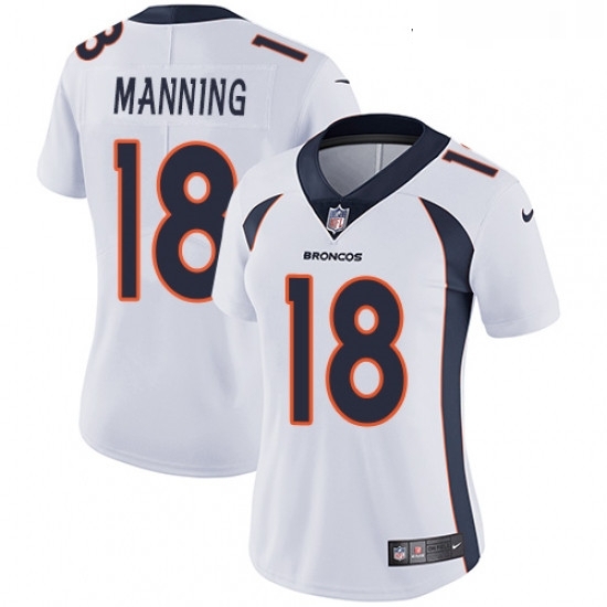 Womens Nike Denver Broncos 18 Peyton Manning Elite White NFL Jersey Womens Nike Denver Broncos 18 Peyton Manning Elite White NFL Jersey