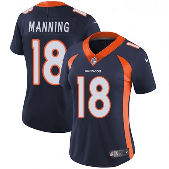 Womens Nike Denver Broncos 18 Peyton Manning Navy Blue Alternate Vapor Untouchable Limited Player NFL Jersey Womens Nike Denver Broncos 18 Peyton Manning Navy Blue Alternate Vapor Untouchable Limited Player NFL Jersey