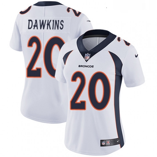 Womens Nike Denver Broncos 20 Brian Dawkins Elite White NFL Jersey Womens Nike Denver Broncos 20 Brian Dawkins Elite White NFL Jersey