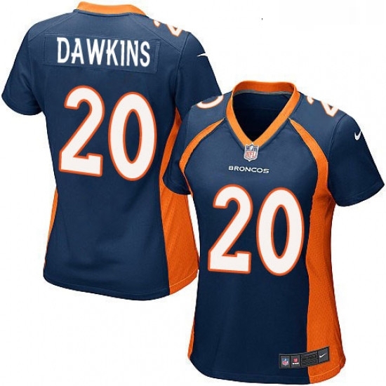 Womens Nike Denver Broncos 20 Brian Dawkins Game Navy Blue Alternate NFL Jersey Womens Nike Denver Broncos 20 Brian Dawkins Game Navy Blue Alternate NFL Jersey