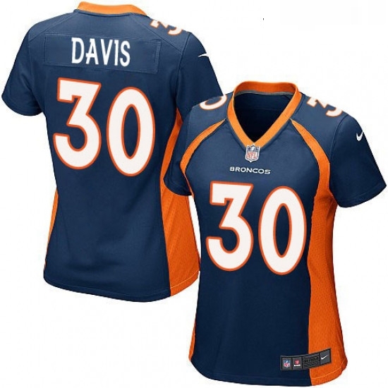 Womens Nike Denver Broncos 30 Terrell Davis Game Navy Blue Alternate NFL Jersey Womens Nike Denver Broncos 30 Terrell Davis Game Navy Blue Alternate NFL Jersey