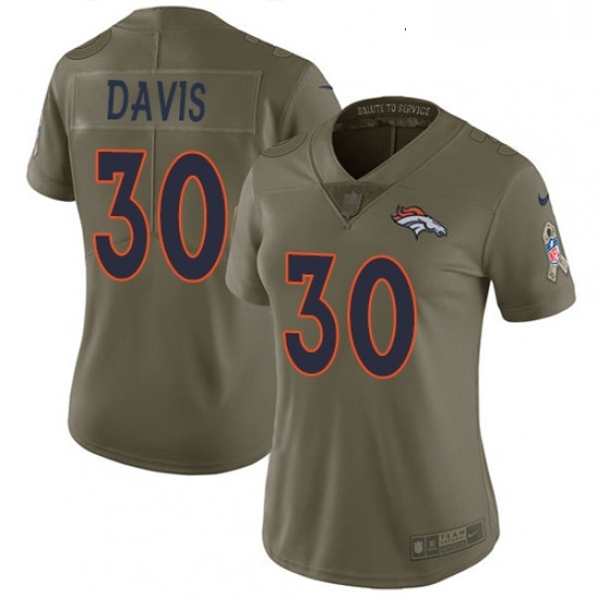 Womens Nike Denver Broncos 30 Terrell Davis Limited Olive 2017 Salute to Service NFL Jersey Womens Nike Denver Broncos 30 Terrell Davis Limited Olive 2017 Salute to Service NFL Jersey