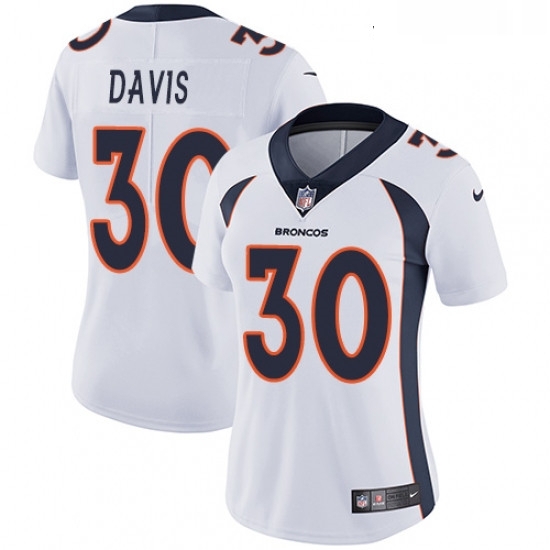 Womens Nike Denver Broncos 30 Terrell Davis White Vapor Untouchable Limited Player NFL Jersey Womens Nike Denver Broncos 30 Terrell Davis White Vapor Untouchable Limited Player NFL Jersey