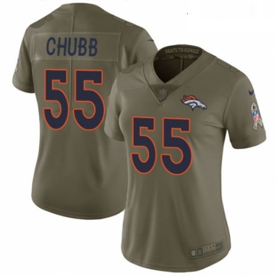 Womens Nike Denver Broncos 55 Bradley Chubb Limited Olive 2017 Salute to Service NFL Jersey Womens Nike Denver Broncos 55 Bradley Chubb Limited Olive 2017 Salute to Service NFL Jersey