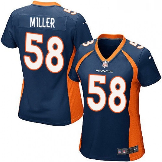 Womens Nike Denver Broncos 58 Von Miller Game Navy Blue Alternate NFL Jersey Womens Nike Denver Broncos 58 Von Miller Game Navy Blue Alternate NFL Jersey