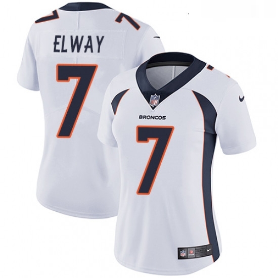 Womens Nike Denver Broncos 7 John Elway Elite White NFL Jersey Womens Nike Denver Broncos 7 John Elway Elite White NFL Jersey