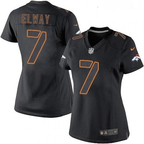 Womens Nike Denver Broncos 7 John Elway Limited Black Impact NFL Jersey Womens Nike Denver Broncos 7 John Elway Limited Black Impact NFL Jersey