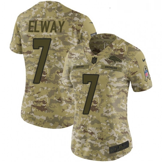 Womens Nike Denver Broncos 7 John Elway Limited Camo 2018 Salute to Service NFL Jersey Womens Nike Denver Broncos 7 John Elway Limited Camo 2018 Salute to Service NFL Jersey