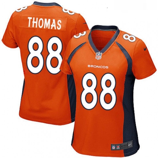 Womens Nike Denver Broncos 88 Demaryius Thomas Game Orange Team Color NFL Jersey Womens Nike Denver Broncos 88 Demaryius Thomas Game Orange Team Color NFL Jersey