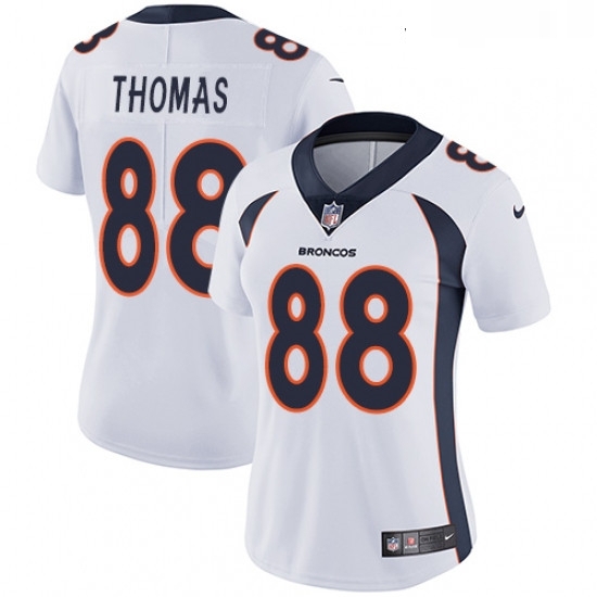 Womens Nike Denver Broncos 88 Demaryius Thomas White Vapor Untouchable Limited Player NFL Jersey Womens Nike Denver Broncos 88 Demaryius Thomas White Vapor Untouchable Limited Player NFL Jersey