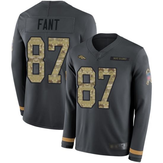 Broncos 87 Noah Fant Anthracite Salute to Service Youth Stitched Football Limited Therma Long Sleeve Jersey Broncos 87 Noah Fant Anthracite Salute to Service Youth Stitched Football Limited Therma Long Sleeve Jersey