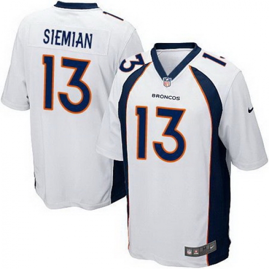 Nike Broncos #13 Trevor Siemian White Youth Stitched NFL New Elite Jersey Nike Broncos #13 Trevor Siemian White Youth Stitched NFL New Elite Jersey