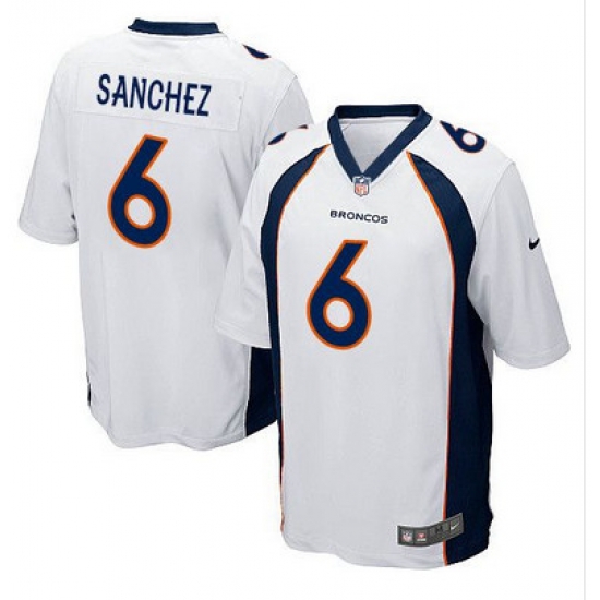 Nike Broncos #6 Mark Sanchez White Youth Stitched NFL New Elite Jersey Nike Broncos #6 Mark Sanchez White Youth Stitched NFL New Elite Jersey