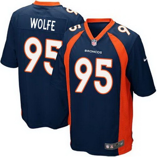 Nike Broncos #95 Derek Wolfe Blue Alternate Youth Stitched NFL New Elite Jersey Nike Broncos #95 Derek Wolfe Blue Alternate Youth Stitched NFL New Elite Jersey