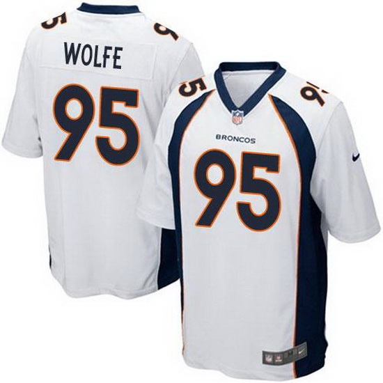 Nike Broncos #95 Derek Wolfe White Youth Stitched NFL New Elite Jersey Nike Broncos #95 Derek Wolfe White Youth Stitched NFL New Elite Jersey