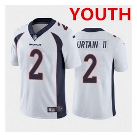 Youth Denver Broncos 2 Surtain II White Nike Vapor Untouchable Limited 2021 NFL Jersey Youth Denver Broncos 2 Surtain II White Nike Vapor Untouchable Limited 2021 NFL Jersey
