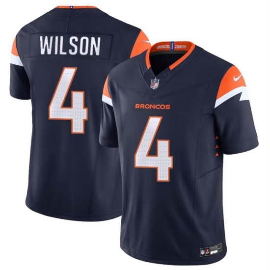 Youth Denver Broncos 4 Zach Wilson Navy 2024 F U S E AlternateVapor Limited Stitched Football Jersey Youth Denver Broncos 4 Zach Wilson Navy 2024 F U S E AlternateVapor Limited Stitched Football Jersey