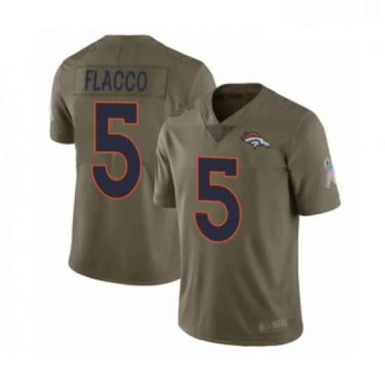 Youth Denver Broncos 5 Joe Flacco Limited Olive 2017 Salute to Service Football Jersey Youth Denver Broncos 5 Joe Flacco Limited Olive 2017 Salute to Service Football Jersey