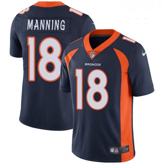 Youth Nike Denver Broncos 18 Peyton Manning Navy Blue Alternate Vapor Untouchable Limited Player NFL Jersey Youth Nike Denver Broncos 18 Peyton Manning Navy Blue Alternate Vapor Untouchable Limited Player NFL Jersey