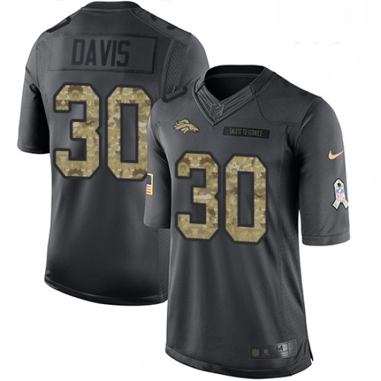 Youth Nike Denver Broncos 30 Terrell Davis Limited Black 2016 Salute to Service NFL Jersey Youth Nike Denver Broncos 30 Terrell Davis Limited Black 2016 Salute to Service NFL Jersey