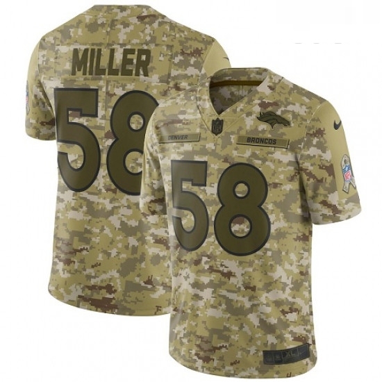 Youth Nike Denver Broncos 58 Von Miller Limited Camo 2018 Salute to Service NFL Jersey Youth Nike Denver Broncos 58 Von Miller Limited Camo 2018 Salute to Service NFL Jersey