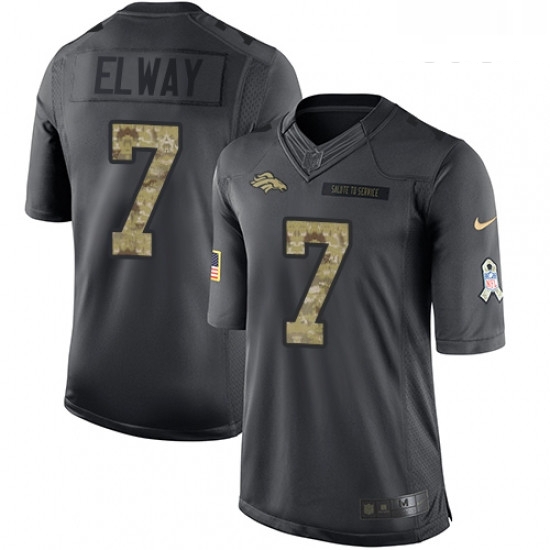 Youth Nike Denver Broncos 7 John Elway Limited Black 2016 Salute to Service NFL Jersey Youth Nike Denver Broncos 7 John Elway Limited Black 2016 Salute to Service NFL Jersey