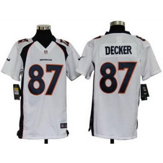 Youth Nike Denver Broncos 87# Eric Decker White Nike NFL Jerseys Youth Nike Denver Broncos 87# Eric Decker White Nike NFL Jerseys