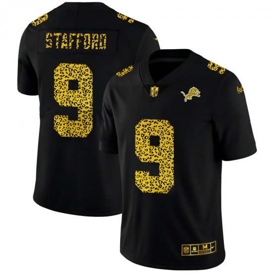Detroit Lions 9 Matthew Stafford Men Nike Leopard Print Fashion Vapor Limited NFL Jersey Black Detroit Lions 9 Matthew Stafford Men Nike Leopard Print Fashion Vapor Limited NFL Jersey Black