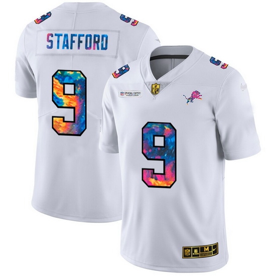 Detroit Lions 9 Matthew Stafford Men White Nike Multi Color 2020 NFL Crucial Catch Limited NFL Jersey Detroit Lions 9 Matthew Stafford Men White Nike Multi Color 2020 NFL Crucial Catch Limited NFL Jersey